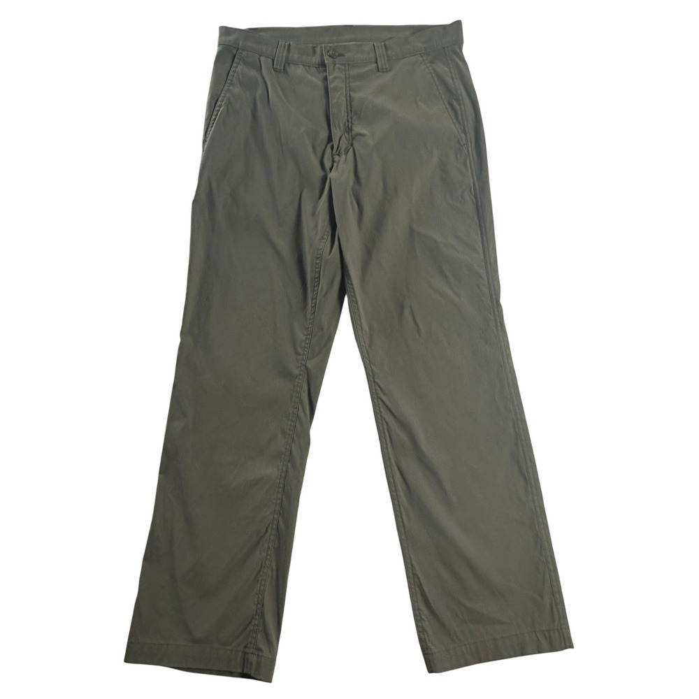 Eddie Bauer Horizon Takeoff Pants Mens 32x30 Olive Stretch Chino UPF 50